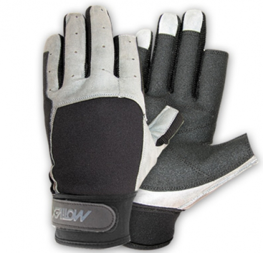 MOTIVEX Segelhandschuhe Rückseite Elasthan 2 Finger geschnitten Gute Passform für Segelboot und Wassersport Handschuhe