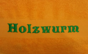 Handtuch gestickt mit Wunschtext